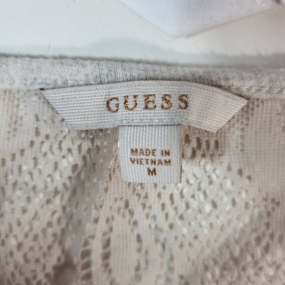 Guess Cream Dress With Open Lace Back - Picture 10 of 11
